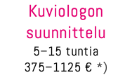 Kuviologon suunnittelu 5–15 tuntia 375–1125 € *)